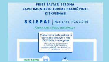 Подготовка к сезону простуд началась. Достаточно ли в Висагинасе вакцин от гриппа и COVID-19?