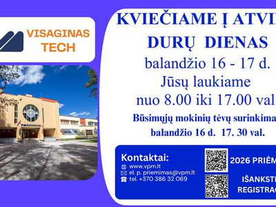 „Visaginas TECH“ kviečia į atvirų durų dieną. - Visagine