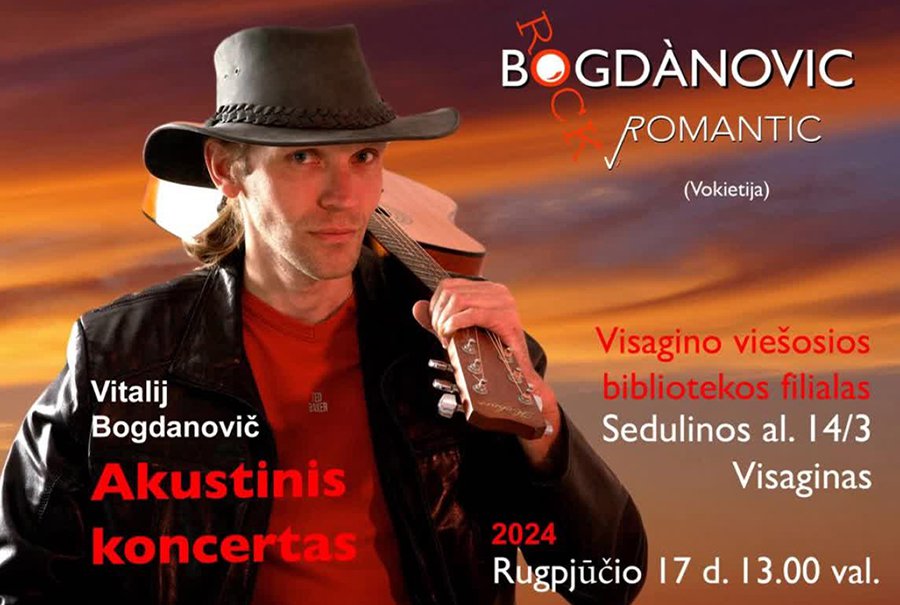Приглашаем на концерт Виталия Богдановича - В Висагинасе