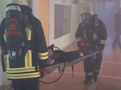 Тишину нарушил вой сирен: пожар в школе (видео) - В Висагинасе