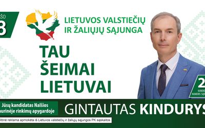 Gintautas Kindurys: "Kviečiu bendromis pastangomis kurti stiprą ir teisingą valstybę" - Rinkimai 2024