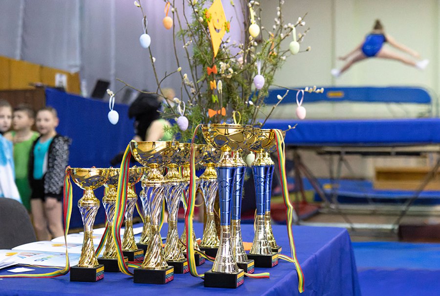 В Висагинасе состязались юные батутисты - В Висагинасе