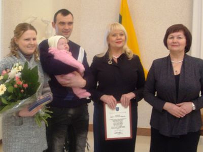 В День всех влюбленных — чествование первого новорожденного года - В Висагинасе