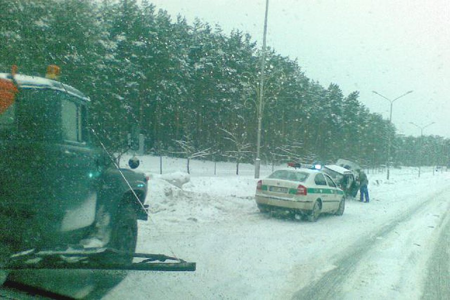 Кадр дня: авария на Сантарвес - В Висагинасе