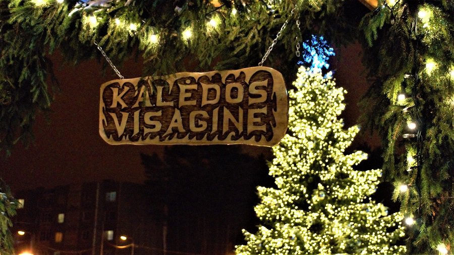 Награждение всех, кто украшал город к Рождеству и Новому году (Видео) - В Висагинасе