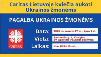 Caritas Lietuvoje kviečia aukoti Ukrainos žmonėms