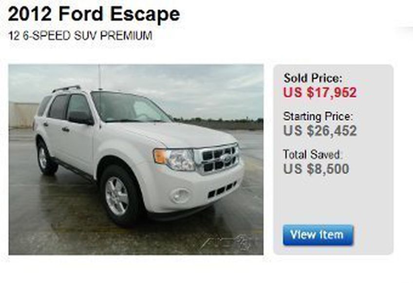 Аукцион eBay устроил распродажу автомобилей