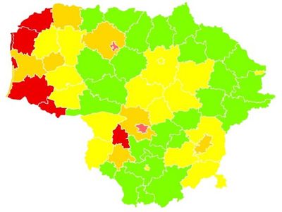 В Литве уже девять "красных" муниципалитетов - Литва и страны Балтии