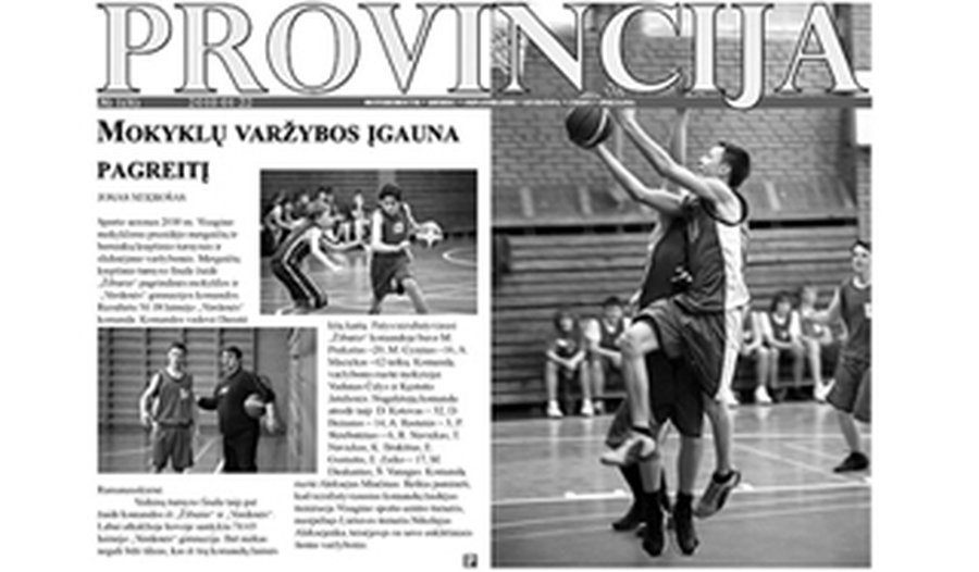 Читайте в очередном номере газеты «PROVINCIJA» - В Висагинасе