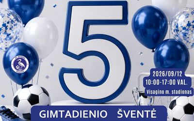 „Kviečiame į Visagino futbolo centro 5-ojo gimtadienio šventę! - Kultūros ir sporto renginiai