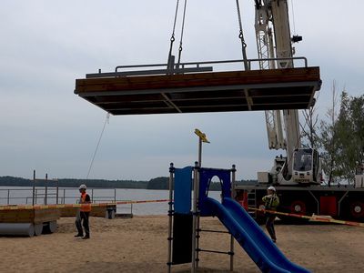 Работы начались, но отдыха ждать рано — что происходит на пляже в Висагинасе? - В Висагинасе