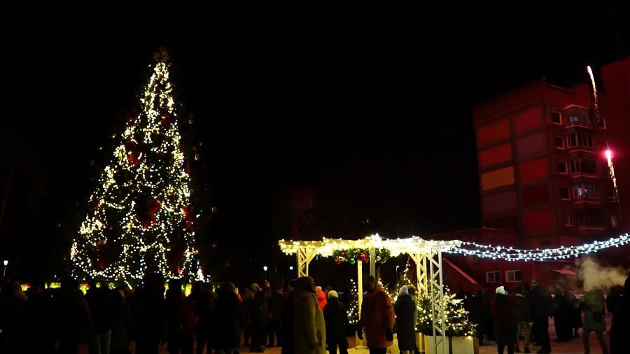 Как Висагинас встретил Новый 2026 год (видео) - В Висагинасе