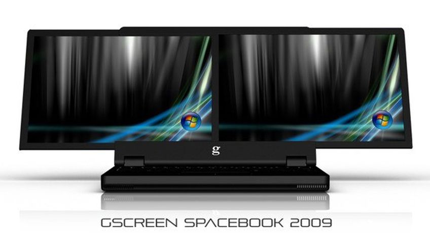 Spacebook – ноутбук с двумя дисплеями от компании gScreen