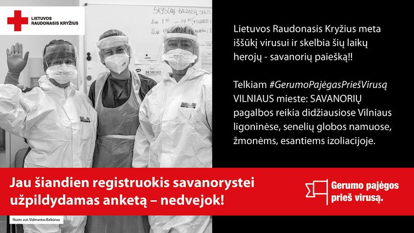 Kviečiame tapti Lietuvos Raudonojo Kryžiaus savanoriu!