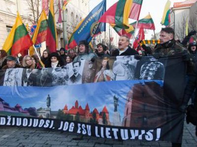 В Вильнюсе состоялось несанкционированное шествие националистов - Литва и страны Балтии