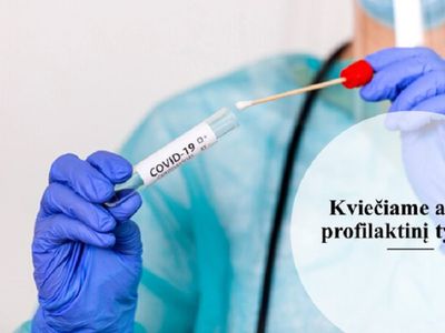 В целях предотвращения вспышек заболевания COVID-19 приглашаем жителей на профилактический тест - В Висагинасе