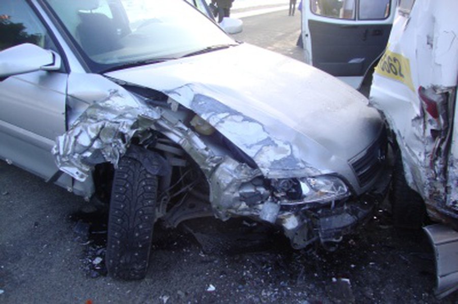 Первая авария этой зимой                                                                             - В Висагинасе