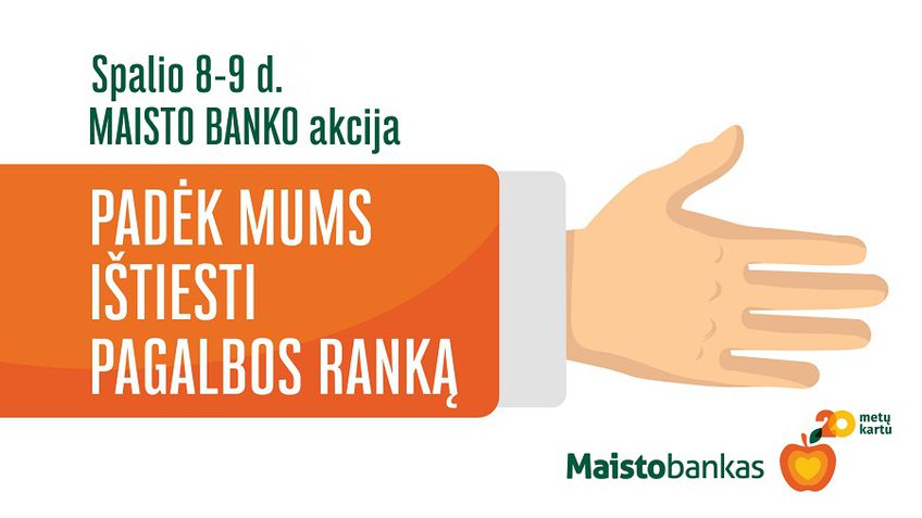 Kviečiame dalyvauti Labdaros ir paramos fondo „Maisto bankas“ rengiamoje maisto produktų rinkimo pavasarinėje akcijoje