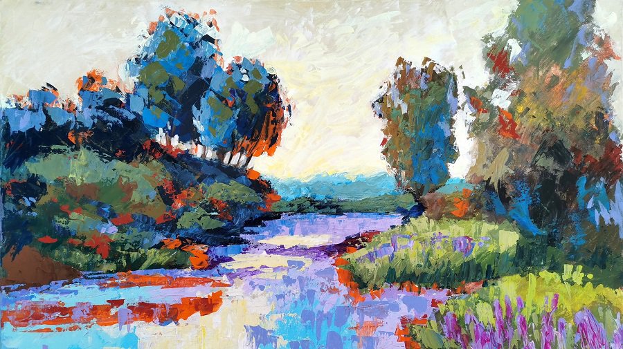 Выставка молодых художников Игналины «Пейзажи» в гостях у Висагинаса - В Висагинасе