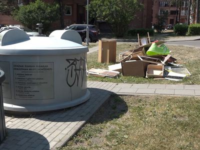 Как решается проблема вывоза крупногабаритного мусора? (видео) - В Висагинасе