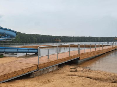 Завершены работы по обустройству понтонного моста - В Висагинасе