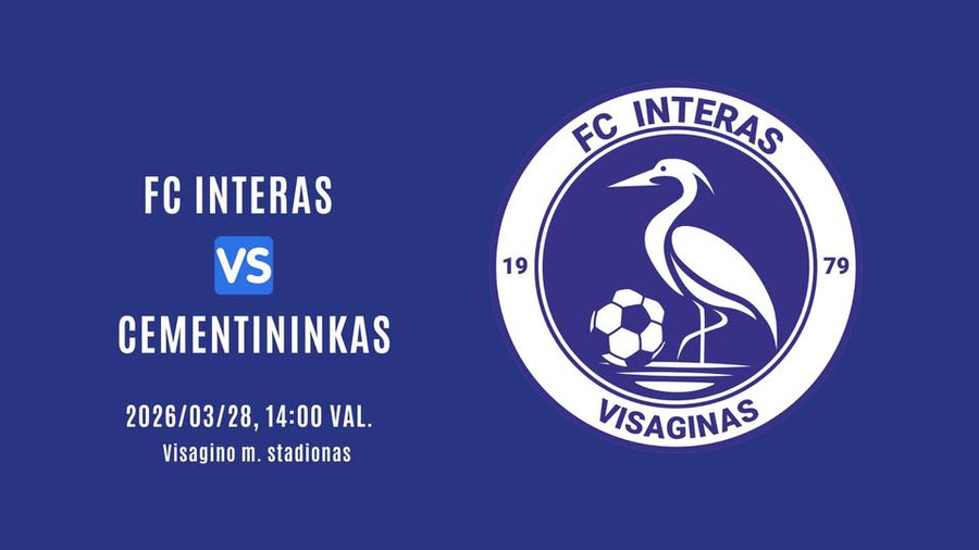 В эту субботу, 28 марта приглашаем на первый матч висагинского ФК "ИНТЕР" - Культурные и спортивные мероприятия