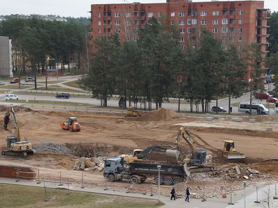 Началось строительство магазина «Lidl» - В Висагинасе