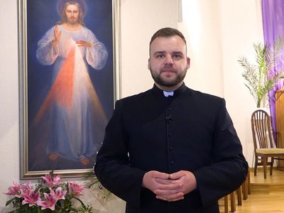 Kunigo Edgardo Jano Šostako sveikinimas su Šv. Velykomis (video) - Visagine