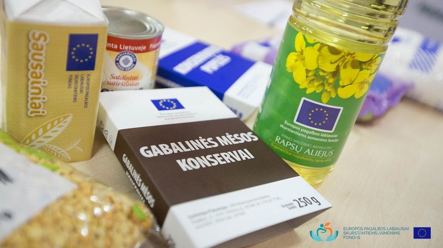 Выдача продовольственной помощи малоимущим - В Висагинасе