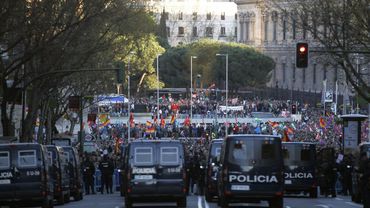 В Мадриде более 85 человек пострадали в результате беспорядков после марша протеста