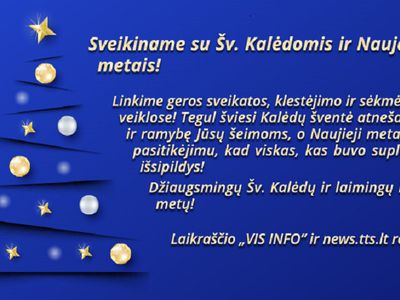 Sveikiname su Šventomis Kalėdomis ir Naujaisiais metais! - Visagine