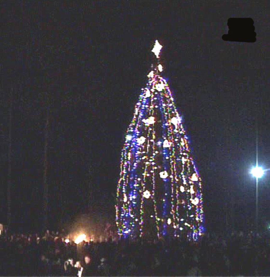 Засверкала огнями городская елка - В Висагинасе