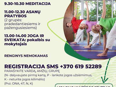 Приглашаем 28 марта 2026 года на мероприятие «День йоги в Висагинасе»! - Культурные и спортивные мероприятия