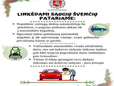 Linkėdami saugių švenčių patariame! - Įvykiai ir kriminalas