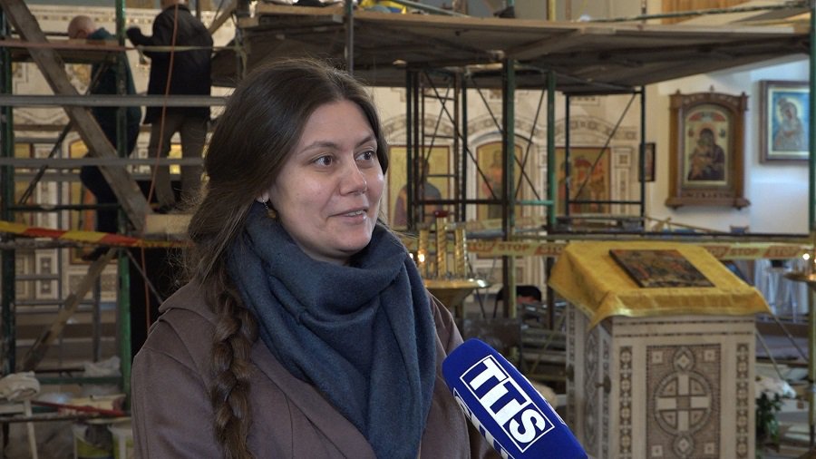 Православный храм в Висагинасе украсили новые фрески (видео) - В Висагинасе