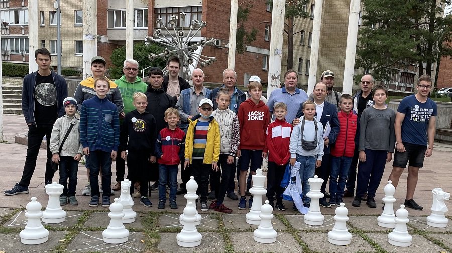 Шахматный фонтан - В Висагинасе