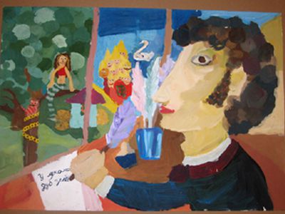 Образ А.С.Пушкина в творчестве детей - В Висагинасе