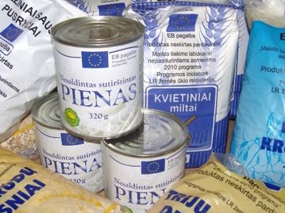 О выдаче продуктов малоимущим жителям - В Висагинасе