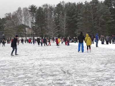 Открытие катка на озере Висагинас. (Видео репортаж) - В Висагинасе