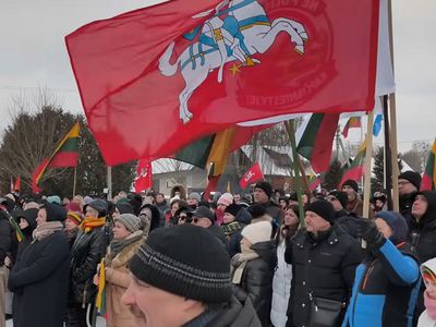 В акции протеста в Капчяместисе приняли участие около 1000 жителей из разных уголков Литвы - Литва и страны Балтии