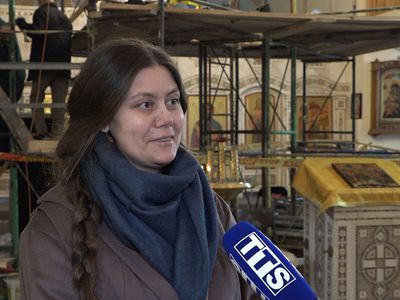 Православный храм в Висагинасе украсили новые фрески (видео) - В Висагинасе