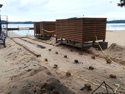 Меняются деревянные конструкции пирса. Основной ремонт начнется осенью - В Висагинасе