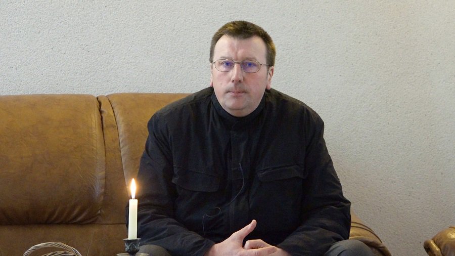 Обращение ксендза Видмантаса Рудокаса (видео) - В Висагинасе