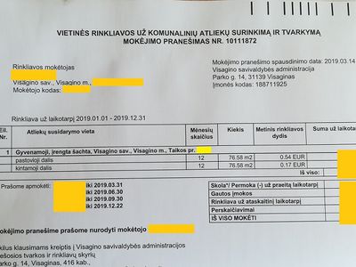 Горячая линия. Обязательно ли платить пошлину за вывоз мусора сразу за весь год? - В Висагинасе