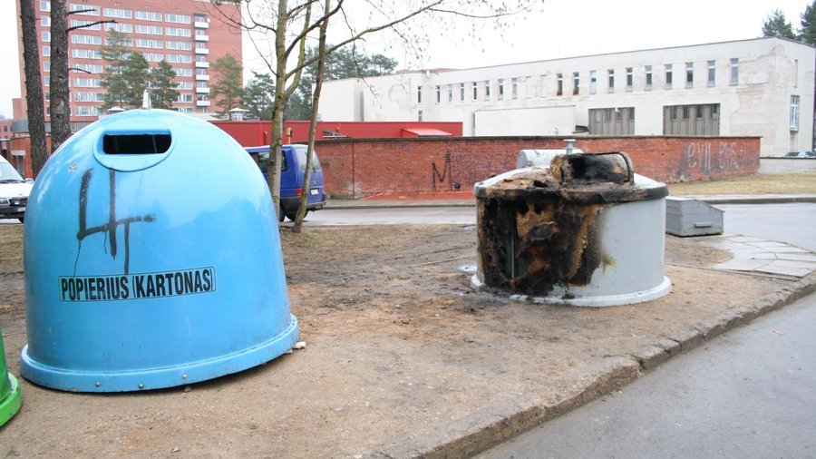 Ночью в Висагинасе сгорел «колокольчик» - В Висагинасе