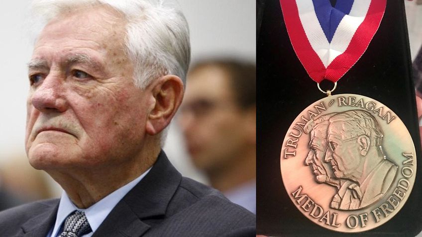 Экс-президент В.Адамкус награжден медалью Свободы Трумэна-Рейгана