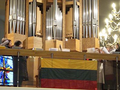 30-летие восстановления независимости Литвы в Висагинасе отметили очень скромно (видео) - В Висагинасе