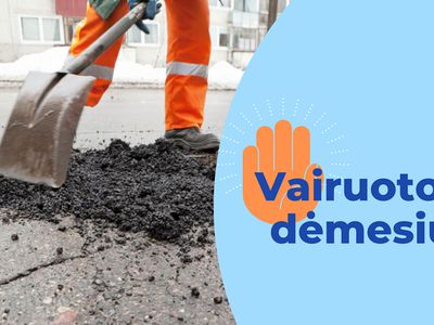 Atšilus orams, planuojami kelių duobių remonto darba - Visagine