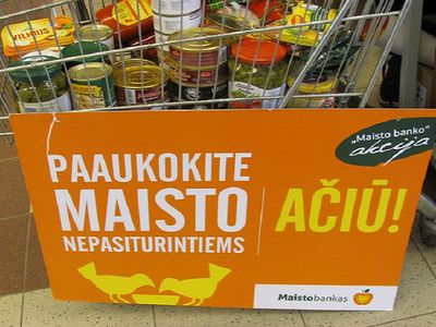 Акция "Банка продовольствия" охватит 100 городов и городков Литвы - Литва и страны Балтии