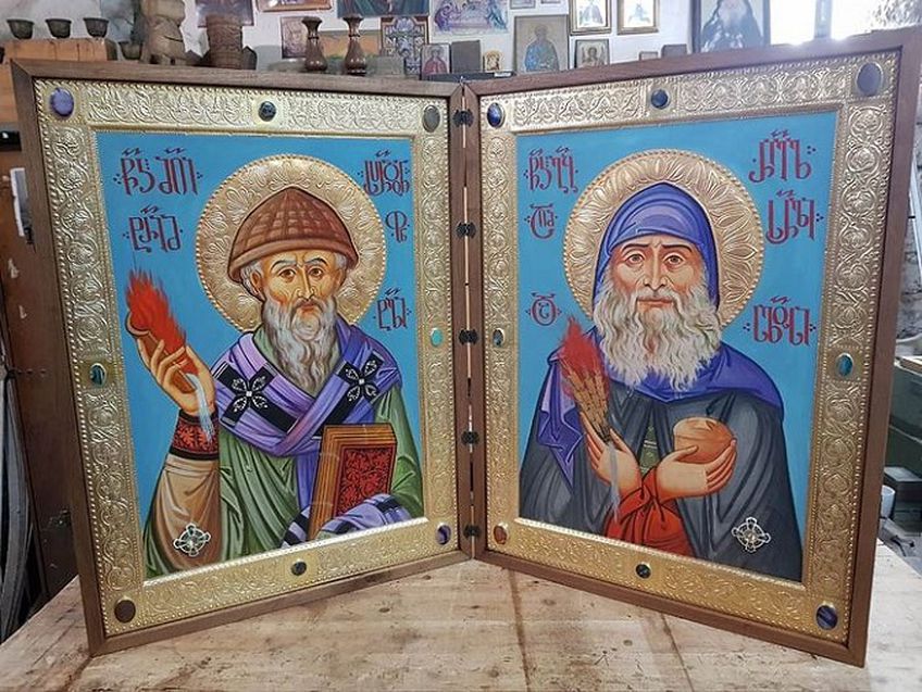 Грузинская икона «Слава Пресвятой Троицы» неделю находилась в Висагинасе (видео)